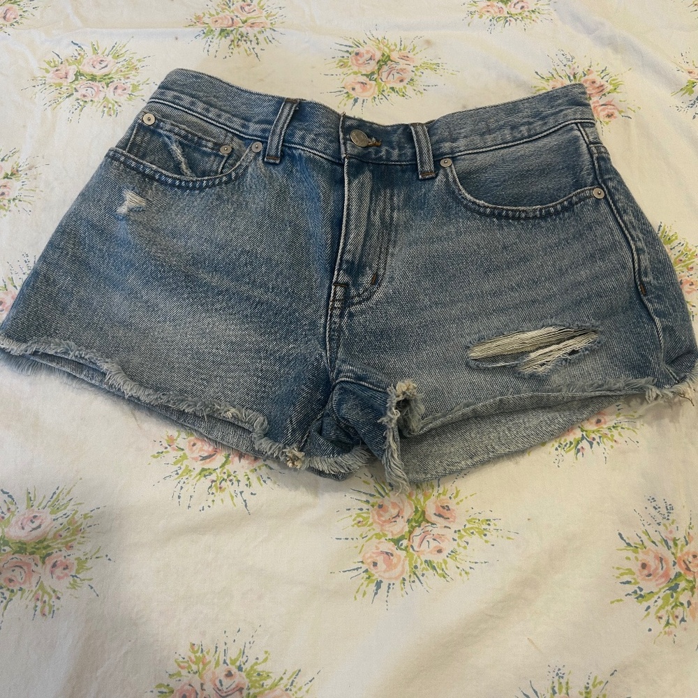 Madewell Jean shorts with rips